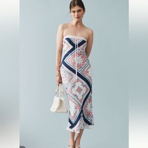 NWT FOR LOVE & LEMONS DAISY MAE STRAPLESS MIDI SLIP DRESS